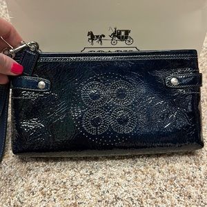 Coach Clutch- Navy Blue! Like new!